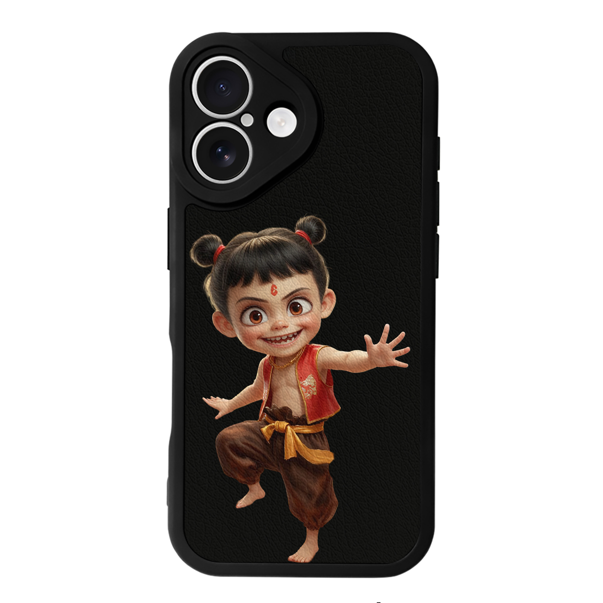 （画像用） Ne Zha 2 ナタ 魔童の大暴れ 【iPhone 16シリーズ対応】シリコンスマホケース（レザー調） 材質：シリコン